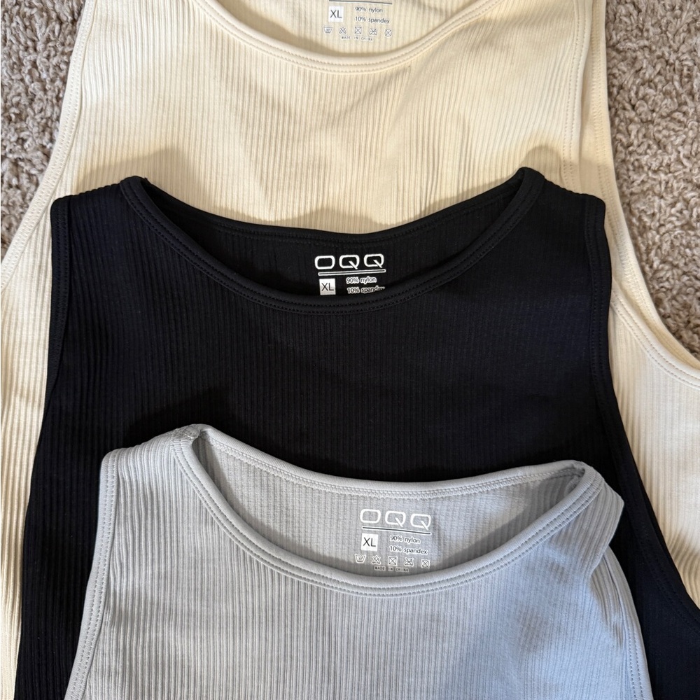 Viral TikTok OQQ Women's Ribbed One-Piece Bodysuits